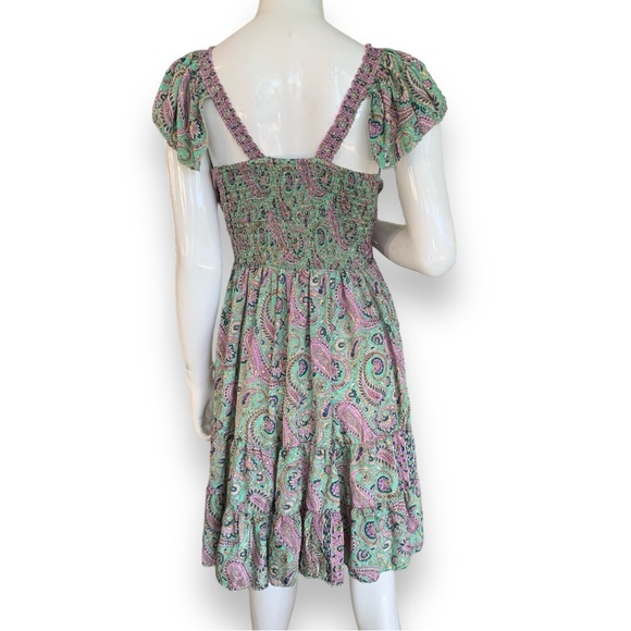 SILK PAISLEY PRINT SUNDRESS. WOMEN’S SIZE SMALL - Picture 2 of 8